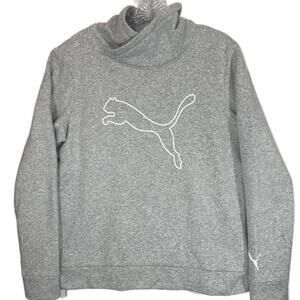 PUMA Women's Medium Gray Cowl Neck Pullover SweatShirt